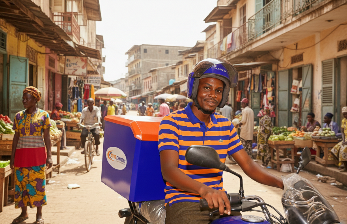 Remise de colis au domicile du client